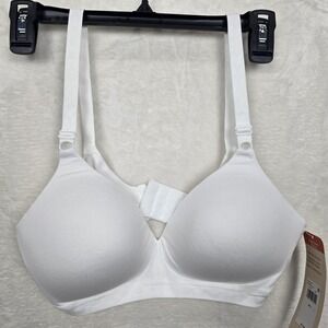 Warners Bra Women's Size 36C Lightly Lined Wireless Bra Comfort Super Soft White